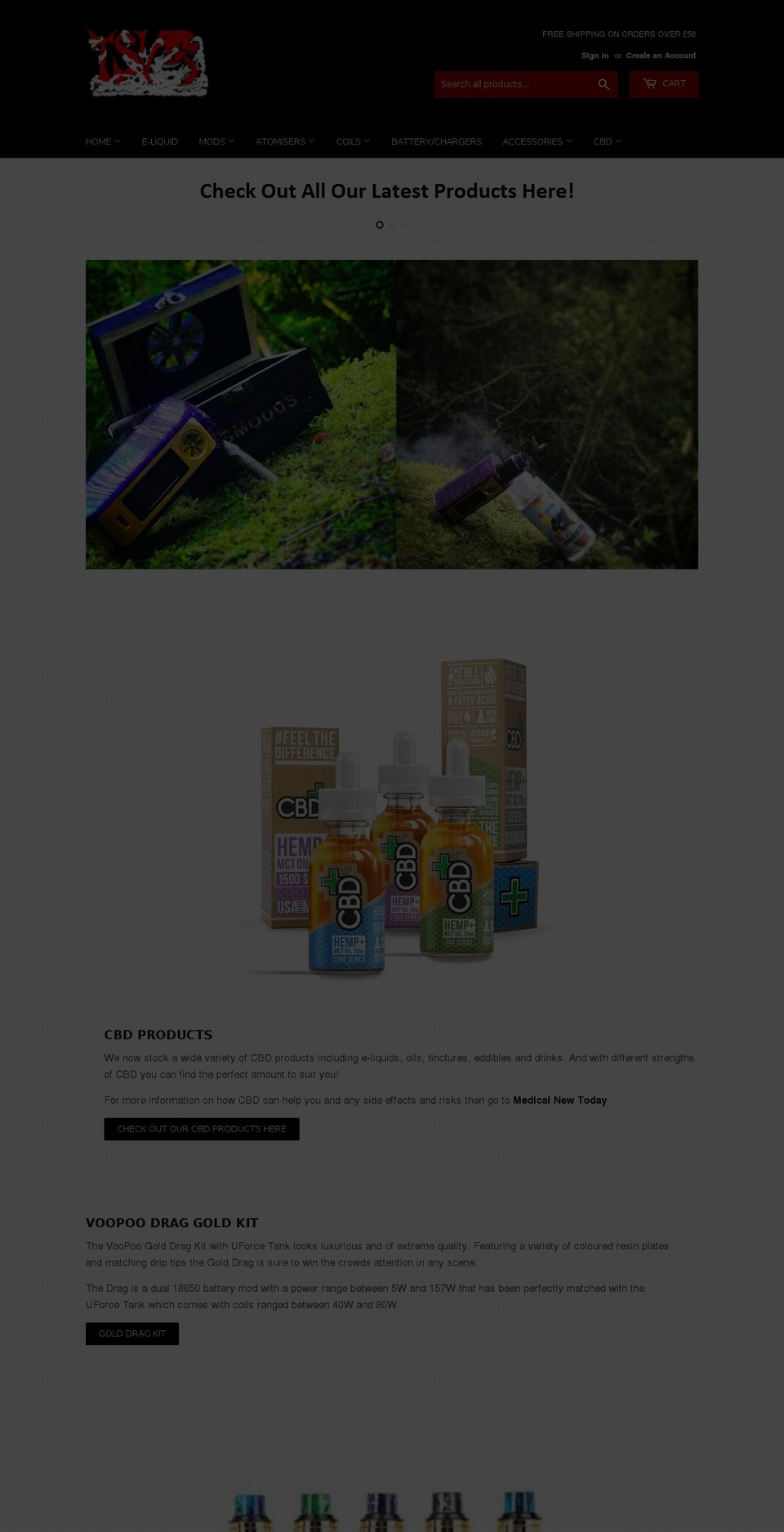 theserialvapists.com — Shopify storefront screenshot