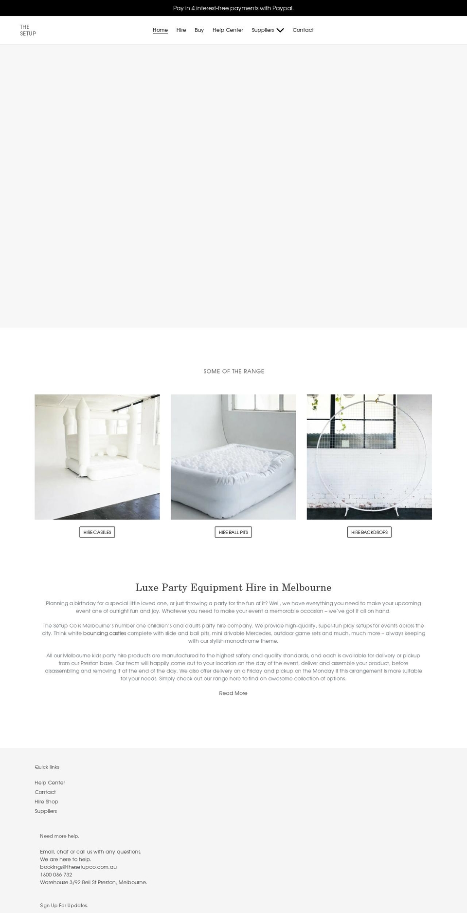 thesetupco.com.au shopify website screenshot