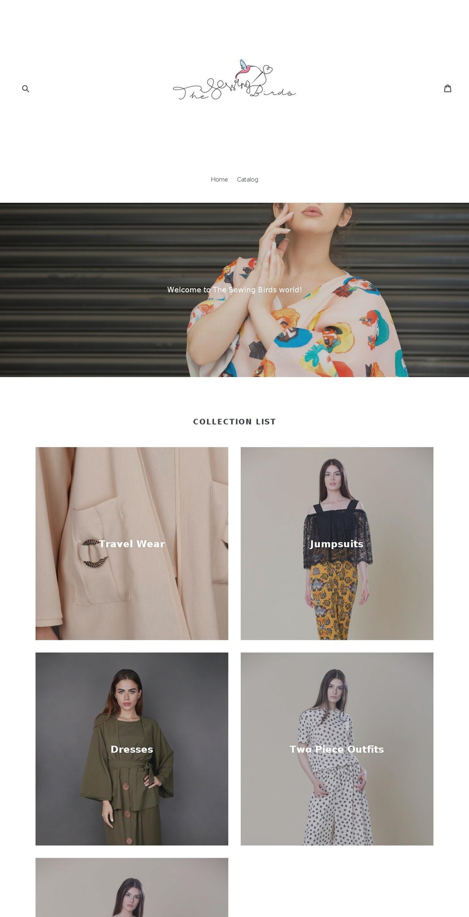 thesewingbirds.com — Shopify storefront screenshot