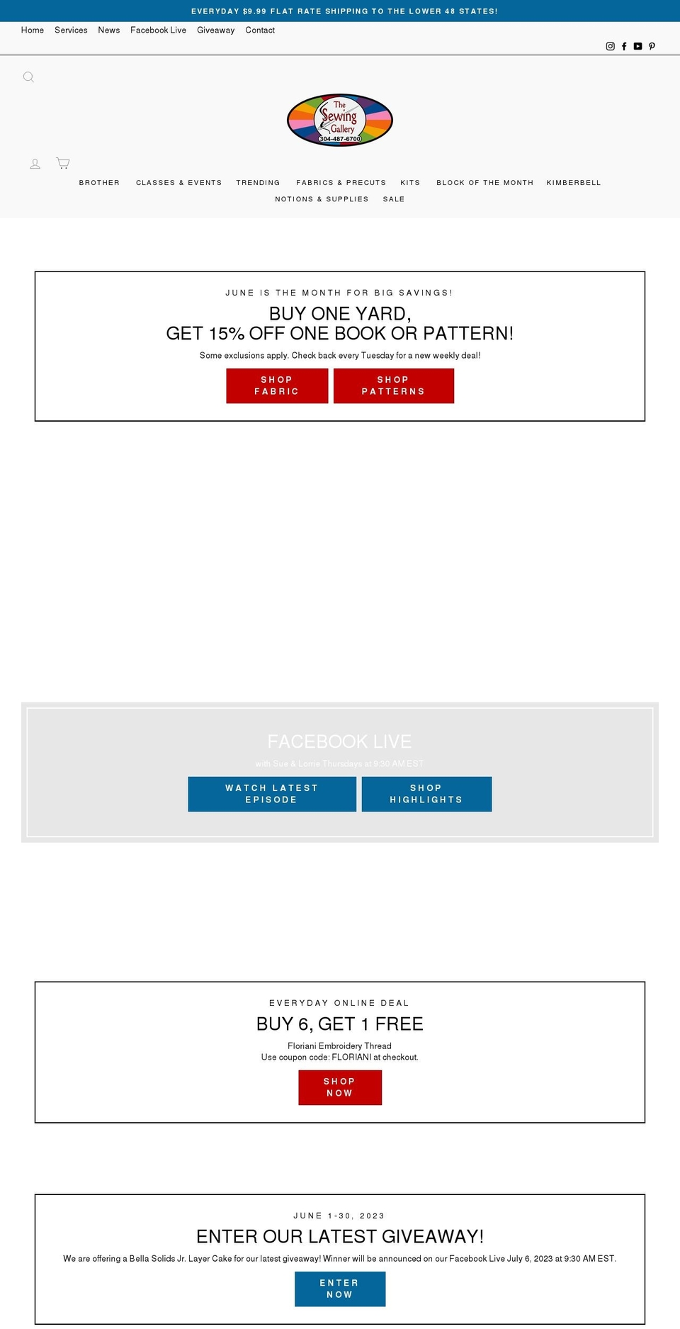 thesewinggallery.net shopify website screenshot
