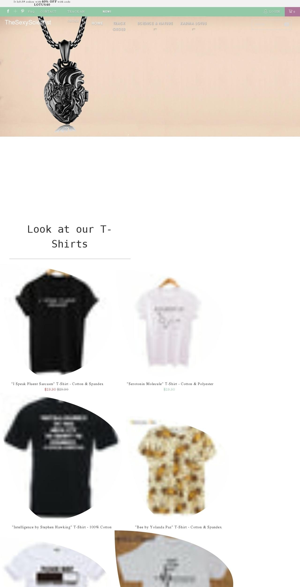 thesexyscientist.org shopify website screenshot