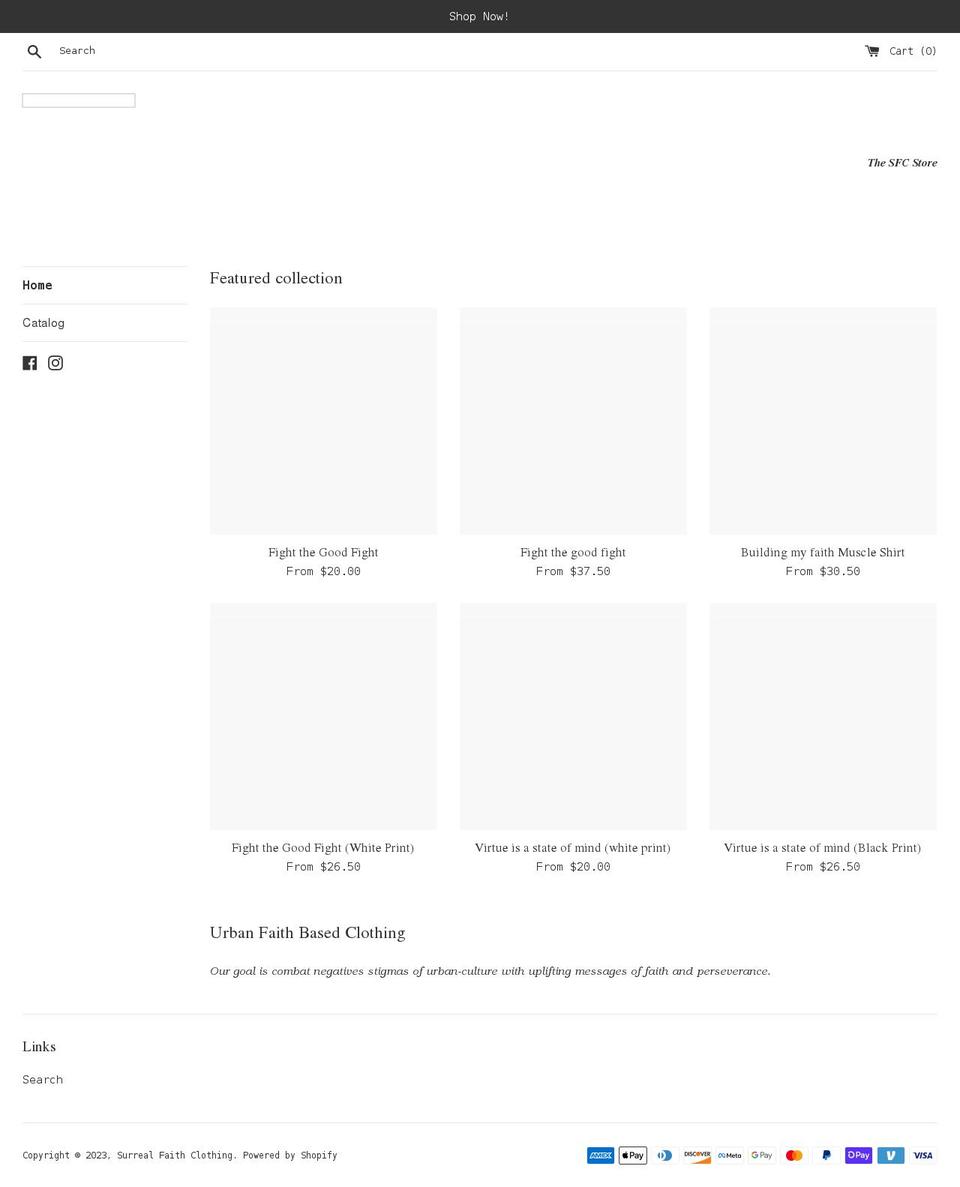 thesfcstore.com shopify website screenshot
