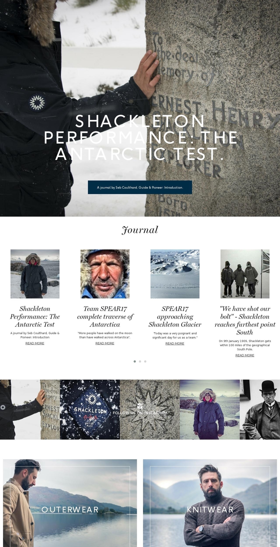 theshackleton.com shopify website screenshot