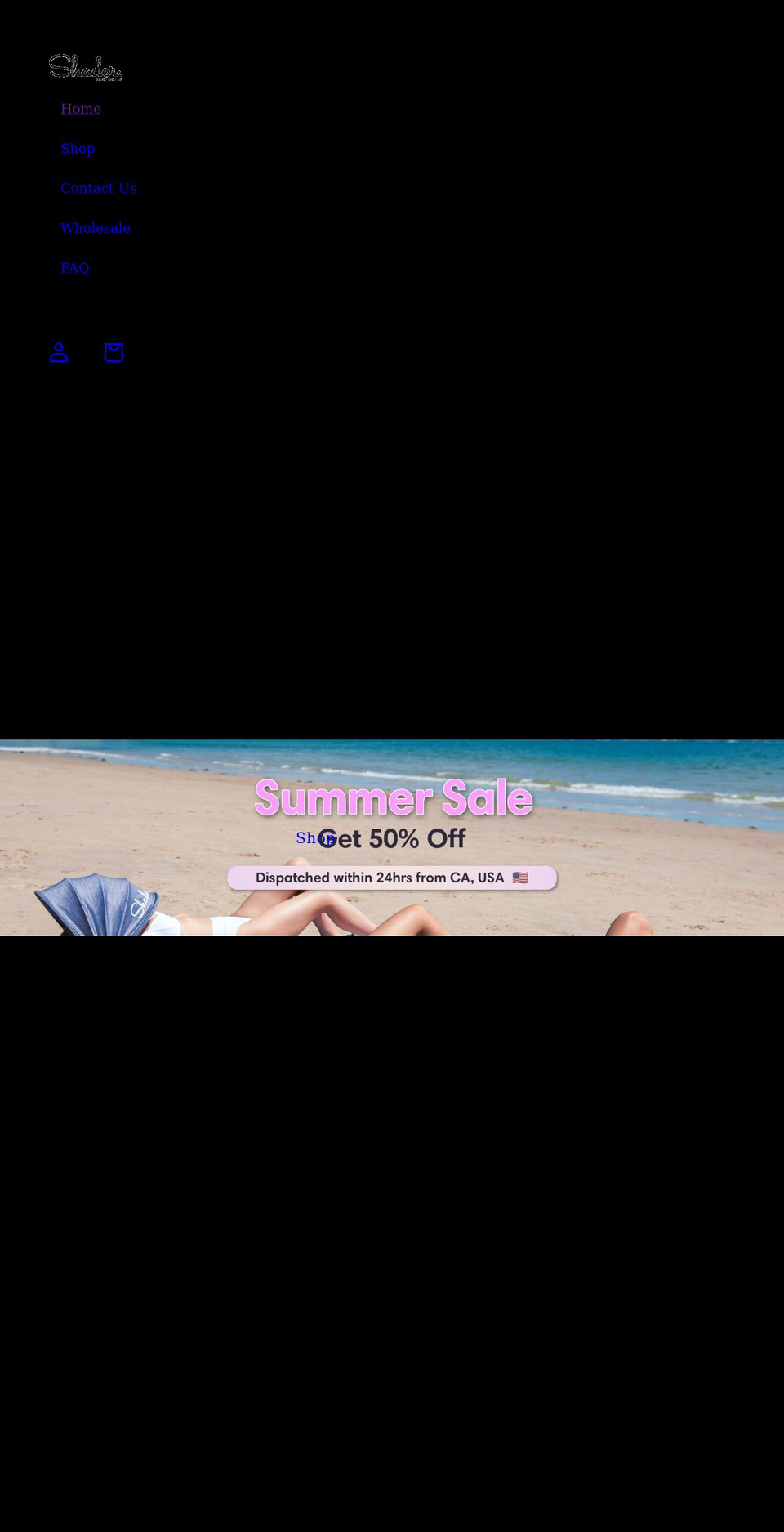 theshader.com shopify website screenshot