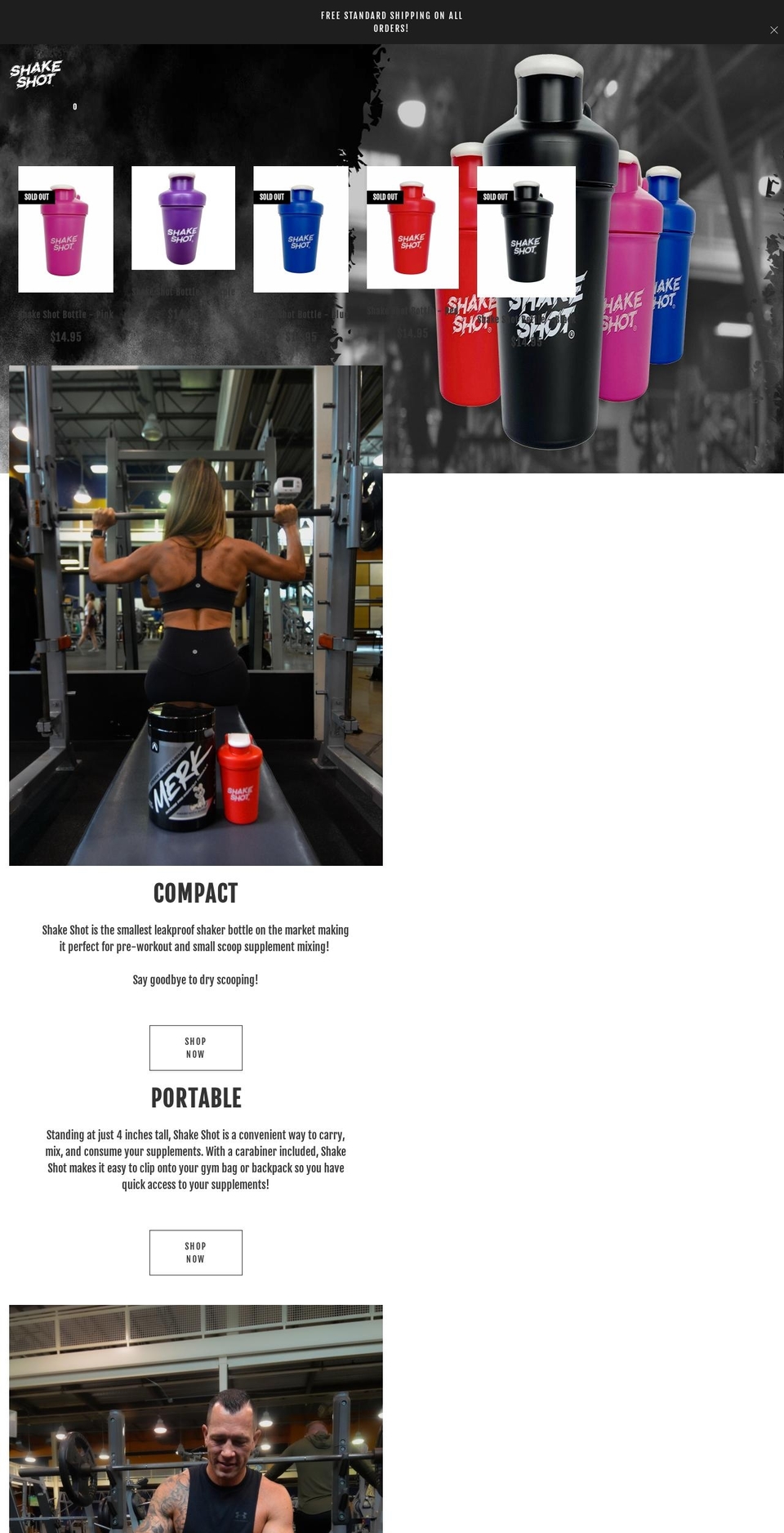 theshakeshot.com shopify website screenshot