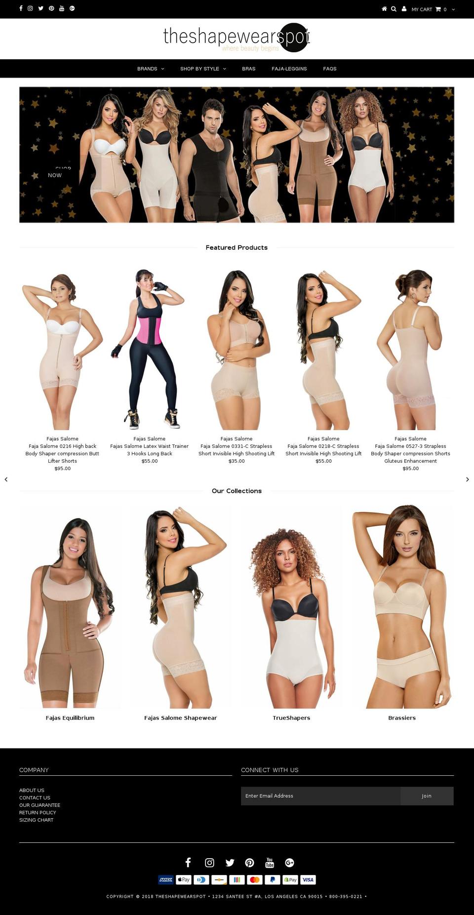 theshapewearspot.com — Shopify storefront screenshot