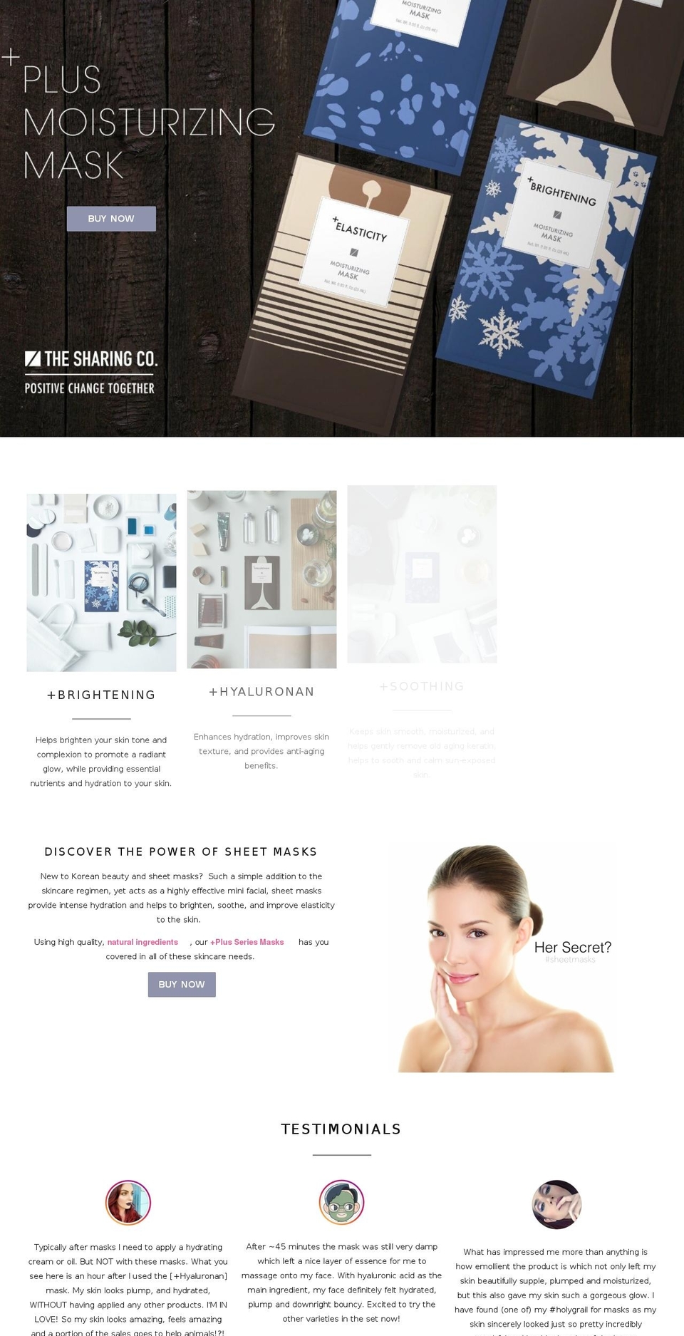 thesharing-co.com — Shopify storefront screenshot