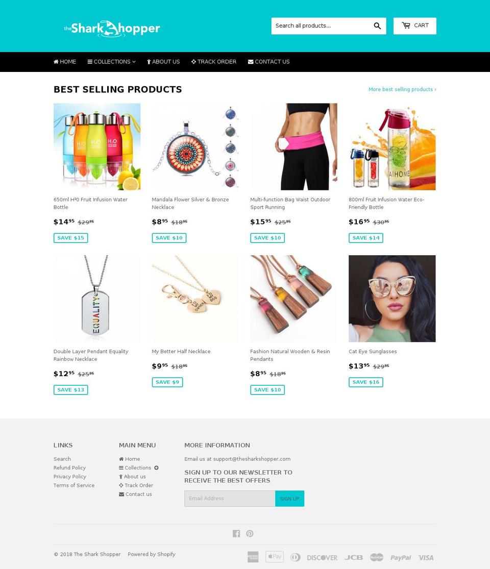 thesharkshopper.com — Shopify storefront screenshot