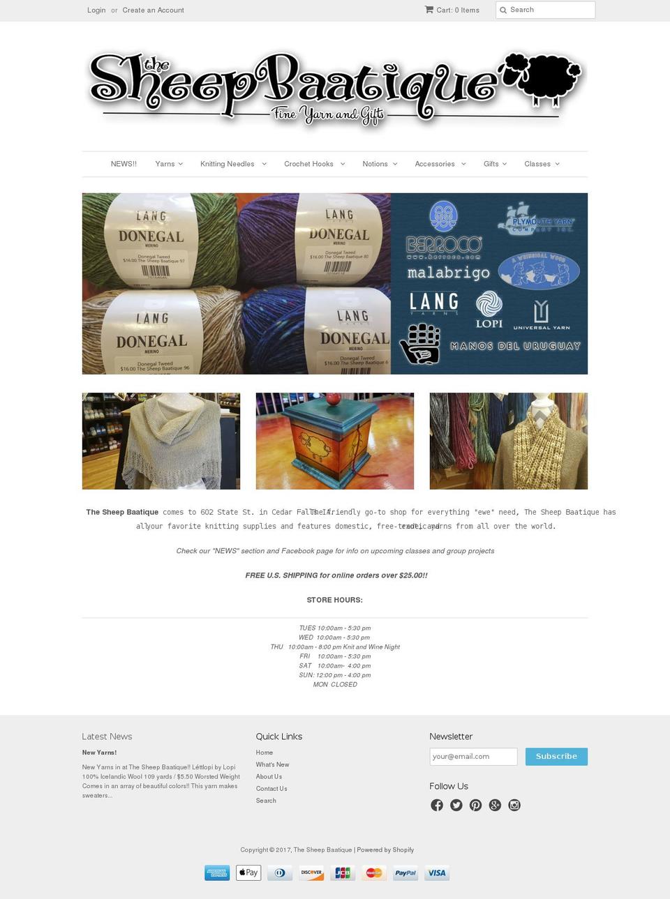 thesheepbaatique.com shopify website screenshot