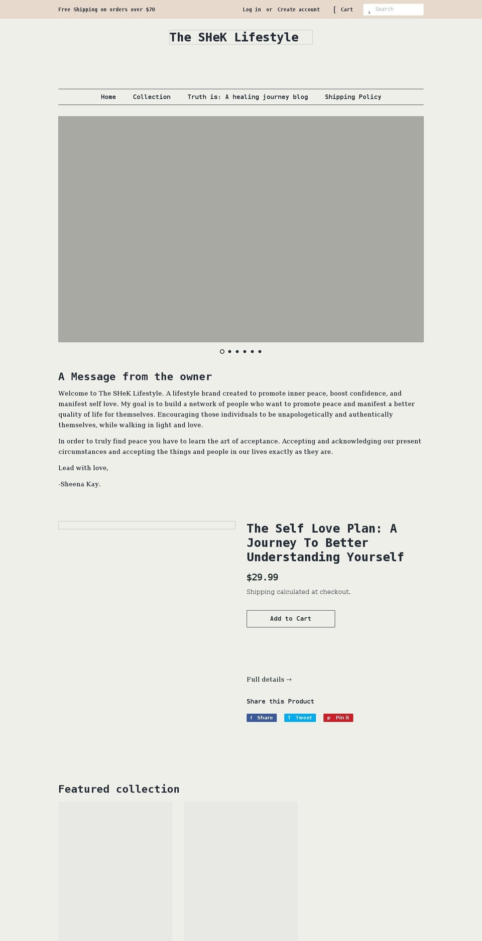 thesheklifestyle.org shopify website screenshot