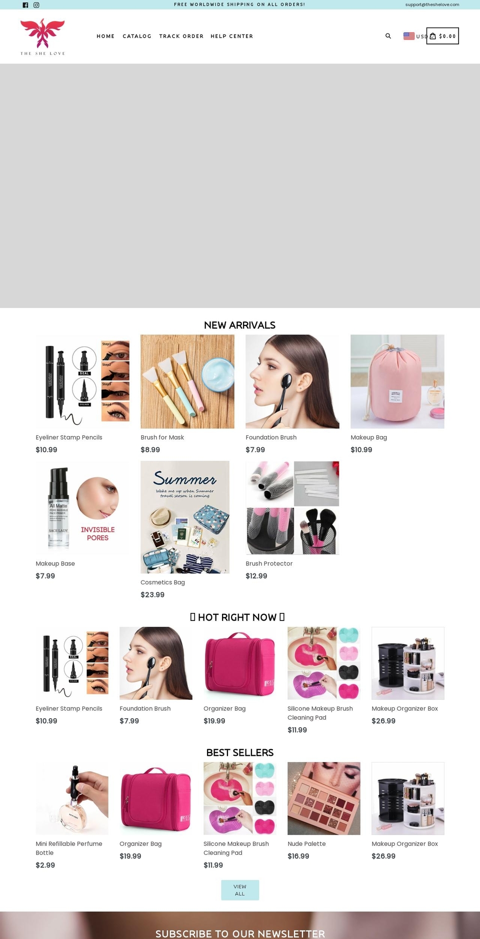 Alidroppremium Shopify theme site example theshelove.com