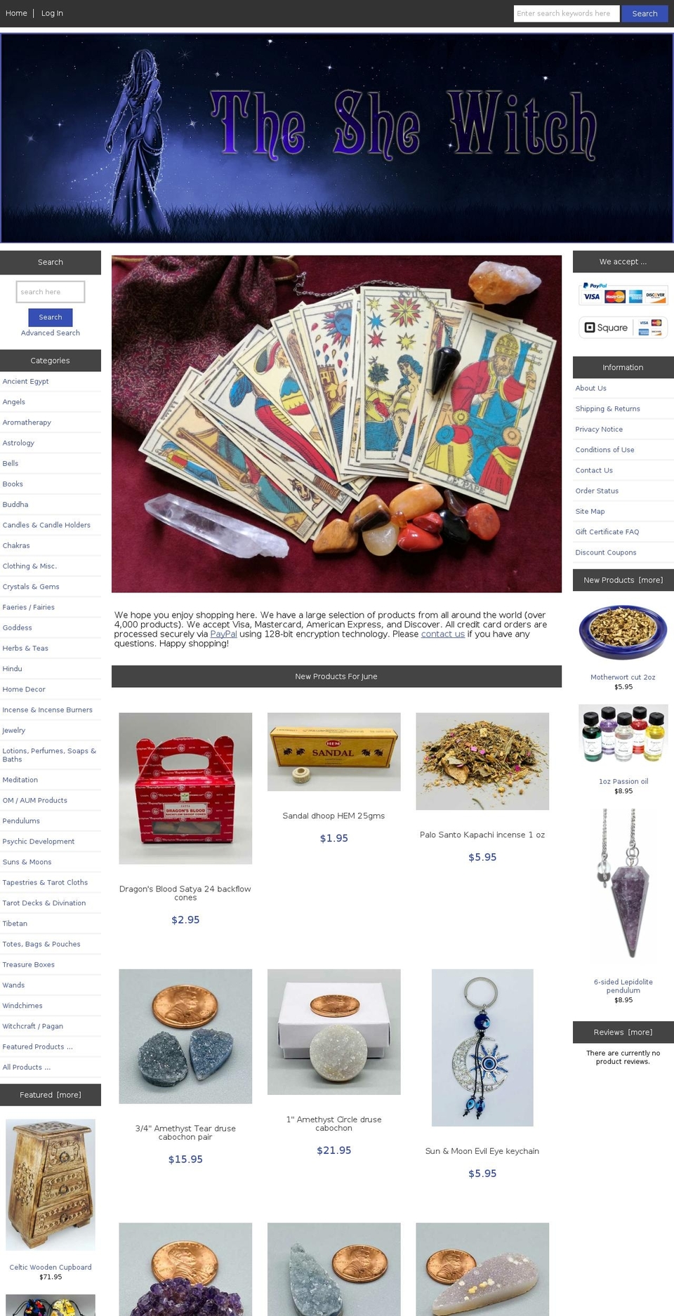 theshewitch.com shopify website screenshot