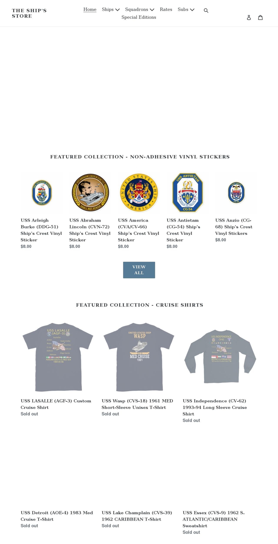 theshipsstore.com shopify website screenshot