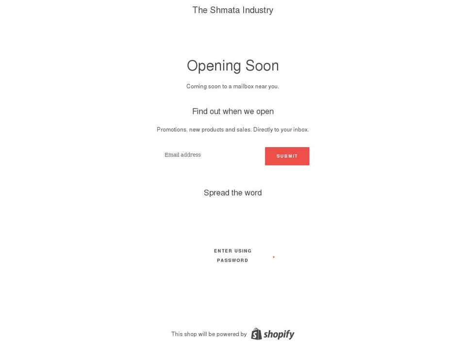 theshmataindustry.com shopify website screenshot