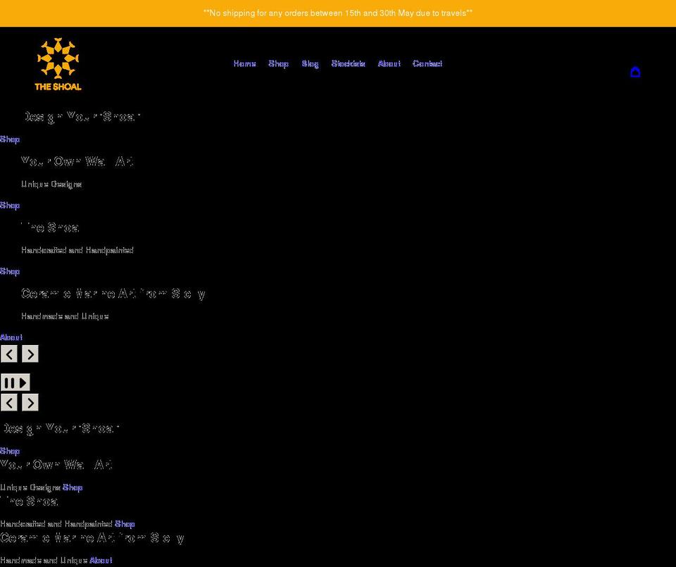 theshoal.co.uk shopify website screenshot