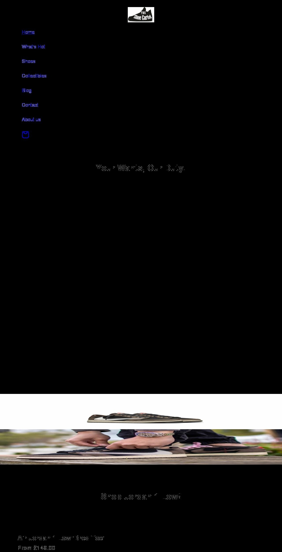 theshoecartel.com shopify website screenshot