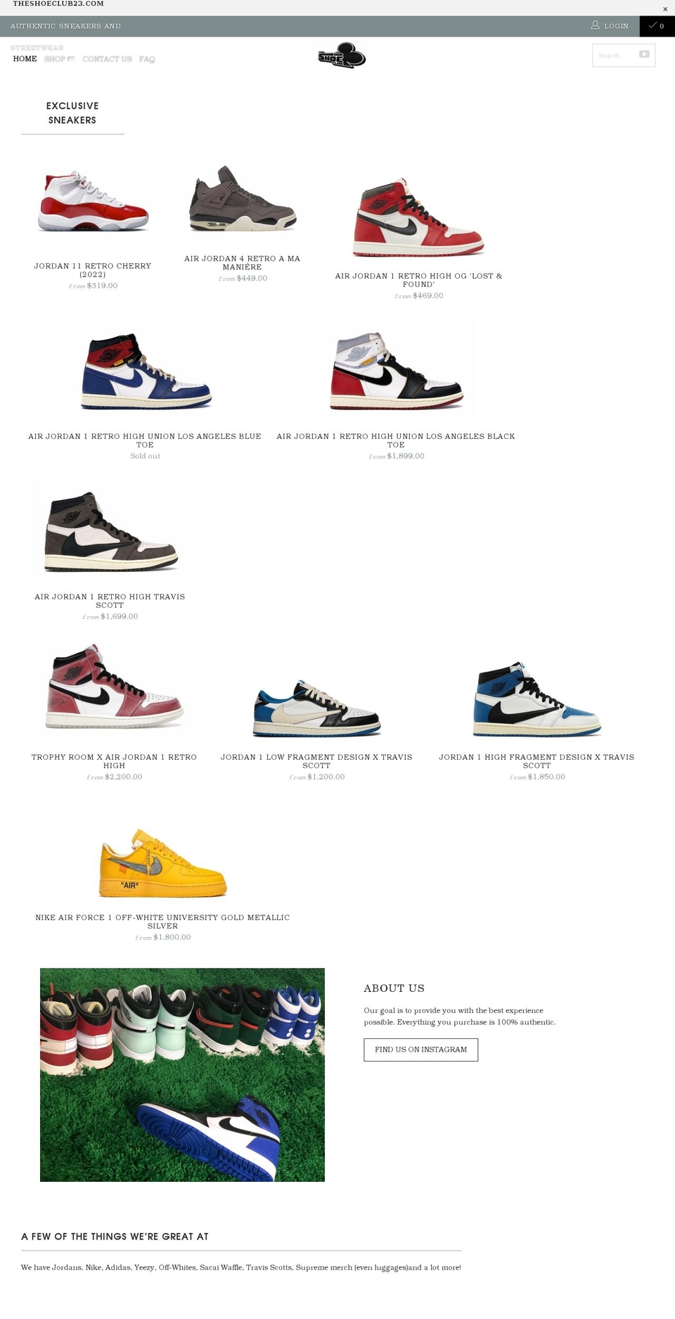 theshoeclub23.com shopify website screenshot