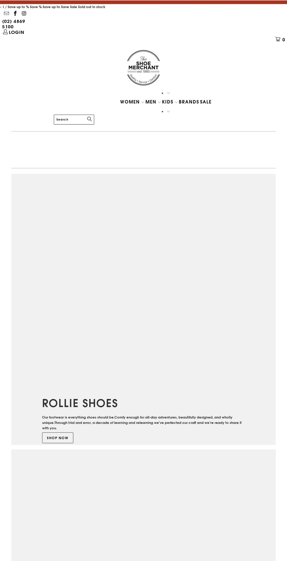 theshoemerchant.com.au shopify website screenshot
