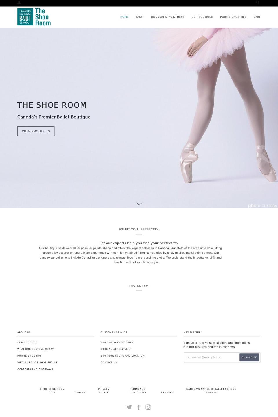 theshoeroom.ca shopify website screenshot