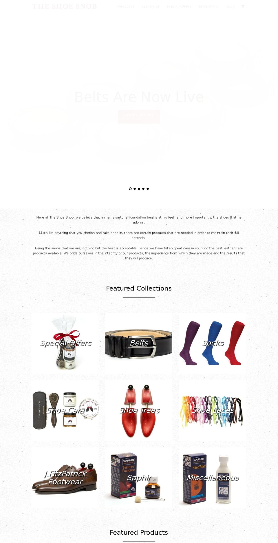 theshoesnob.com shopify website screenshot