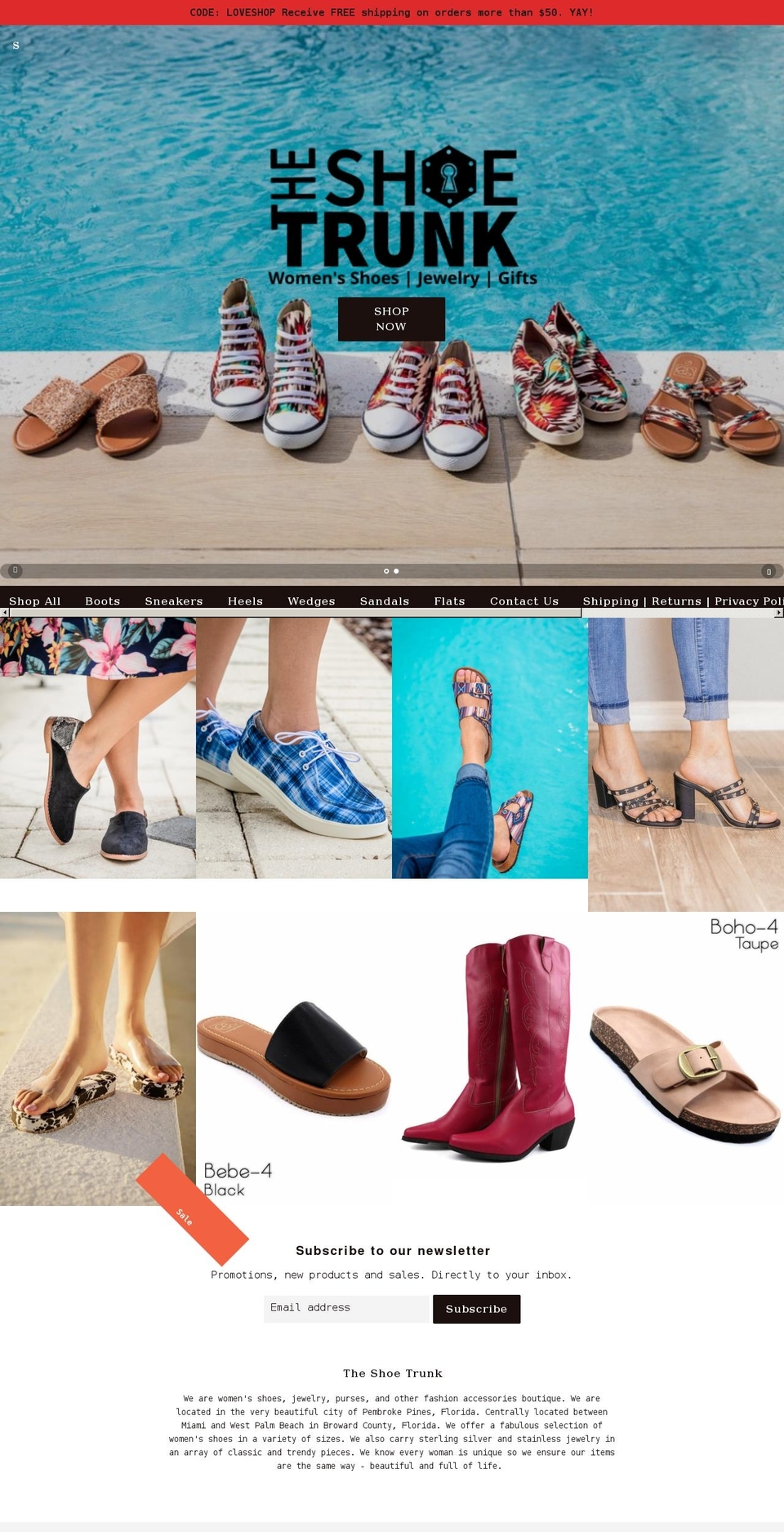 theshoetrunk.com shopify website screenshot