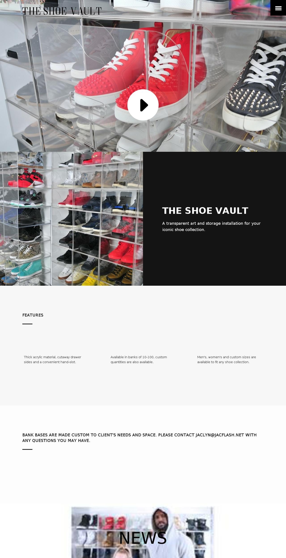 theshoevault.com — Shopify storefront screenshot