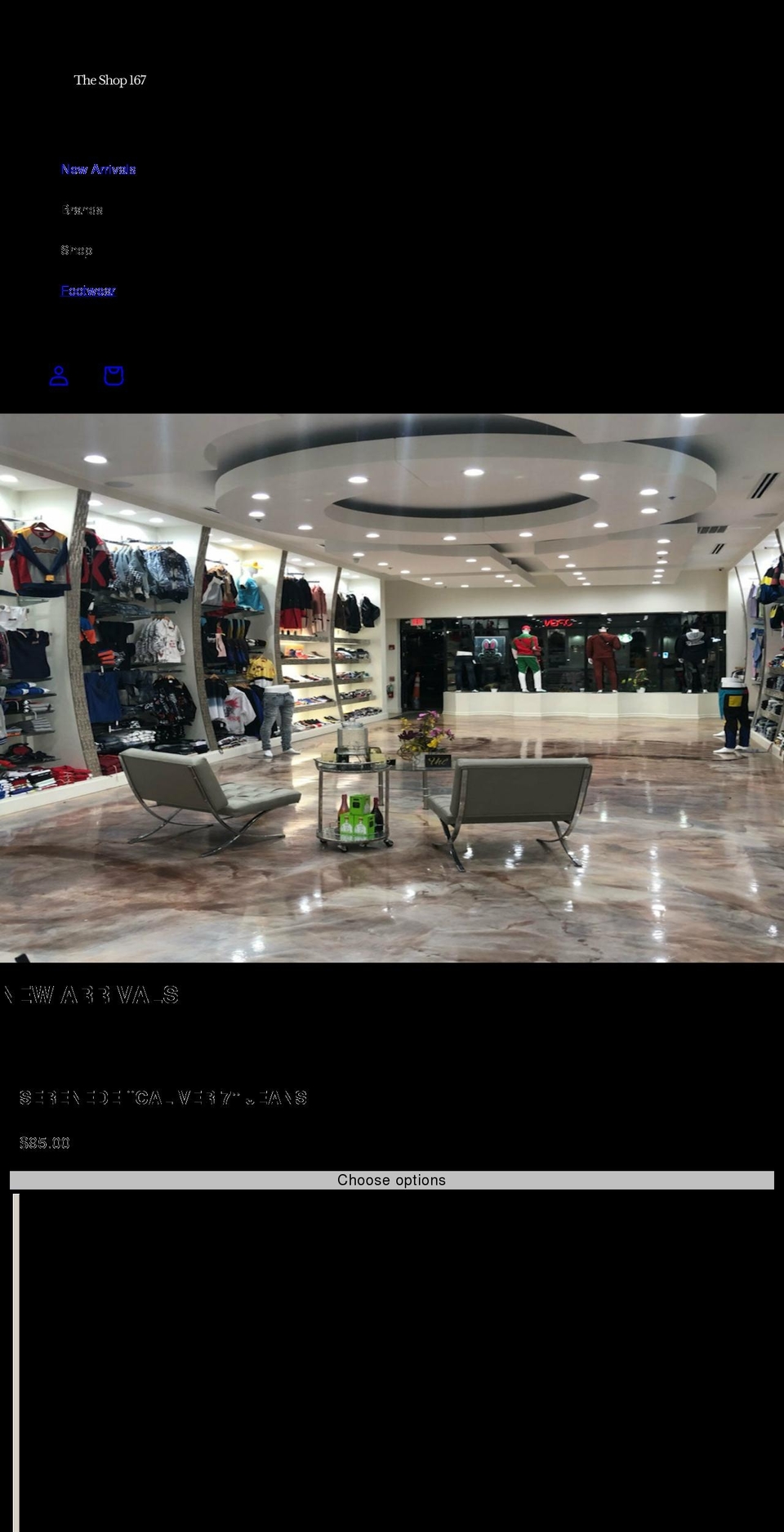 theshop167.com shopify website screenshot