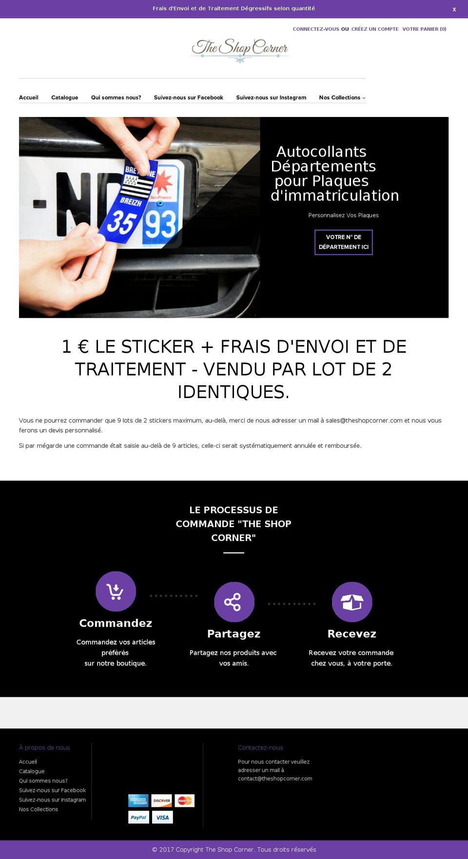 theshopcorner.com shopify website screenshot