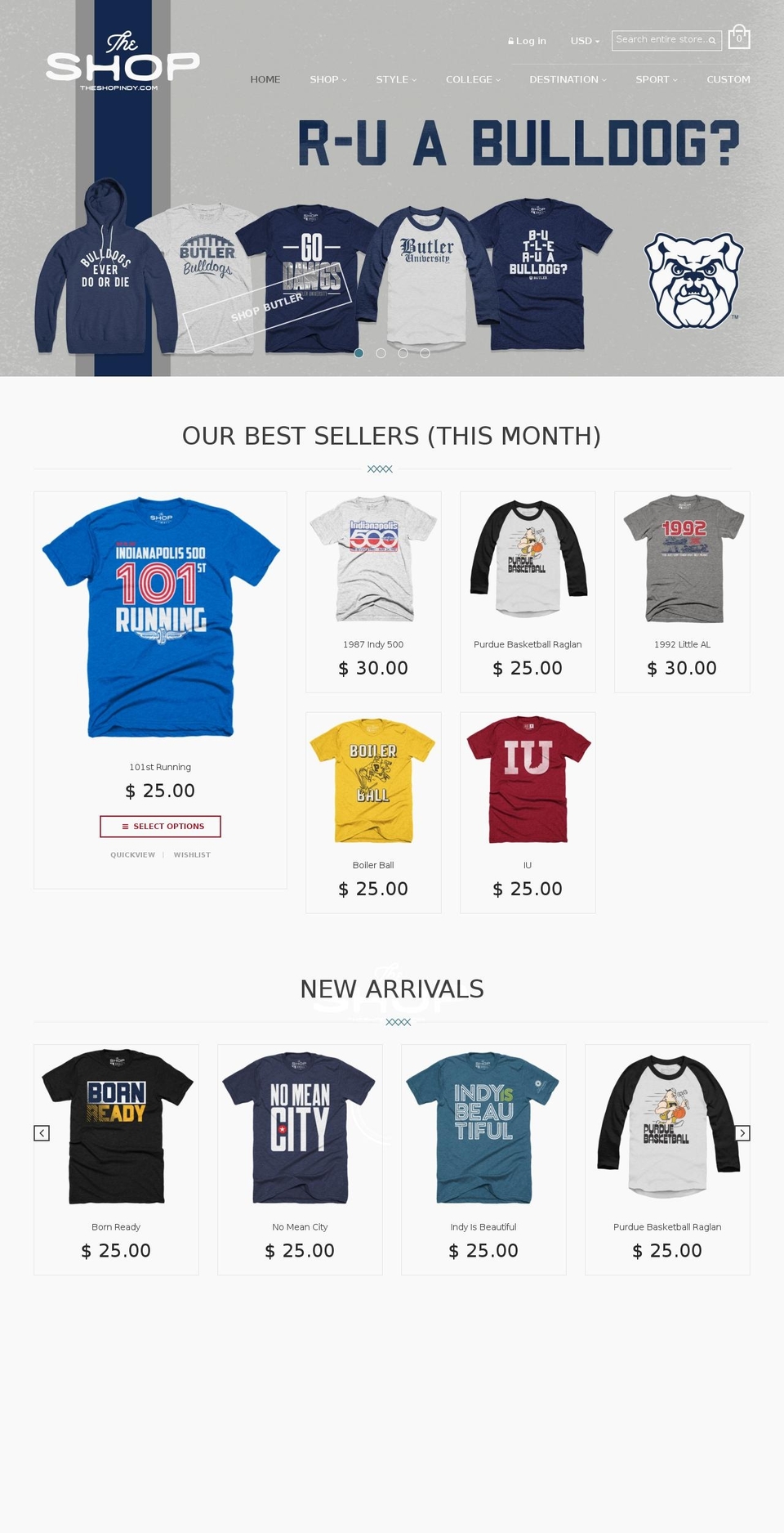 Icon Shopify theme site example theshopindy.com