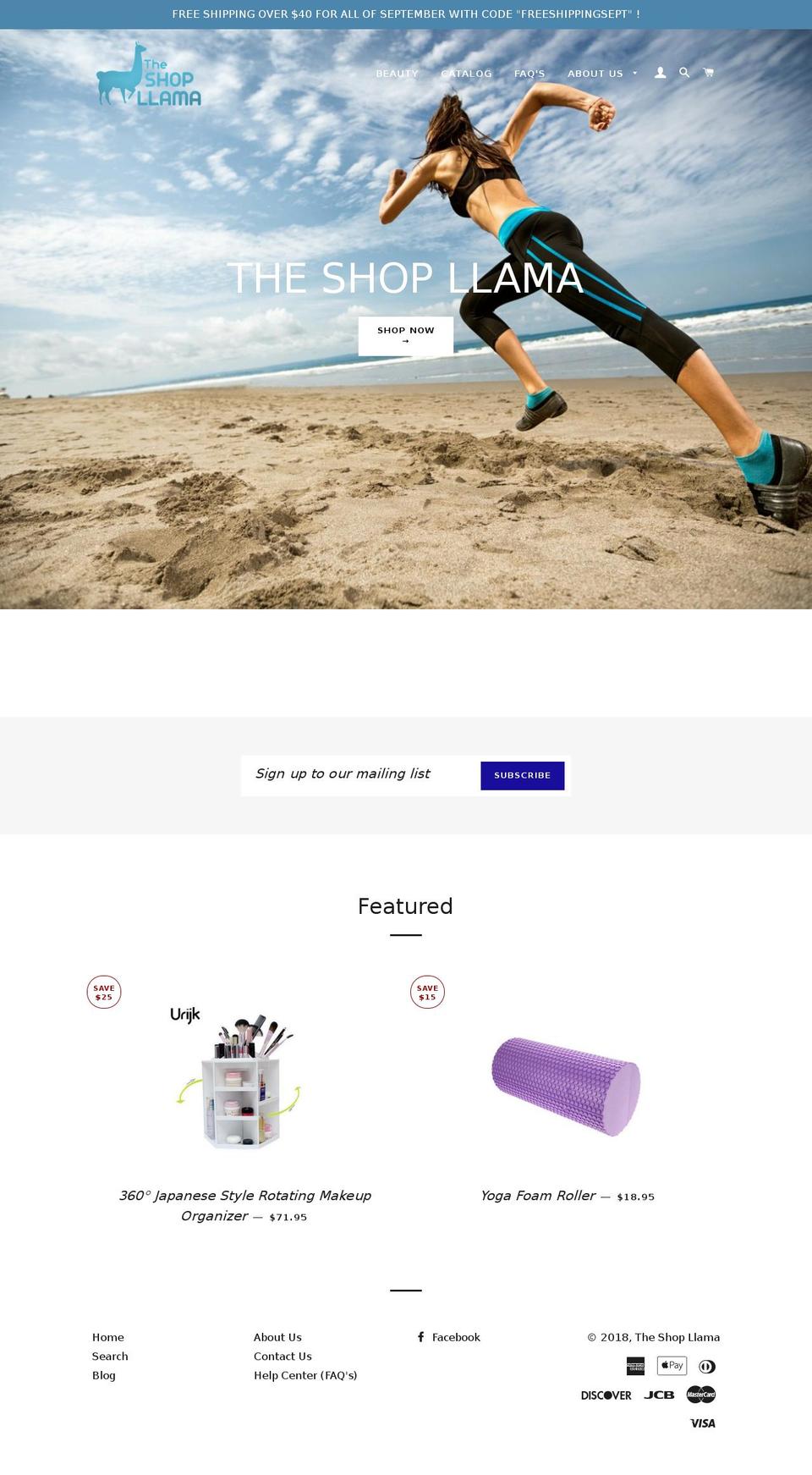 theshopllama.com — Shopify storefront screenshot