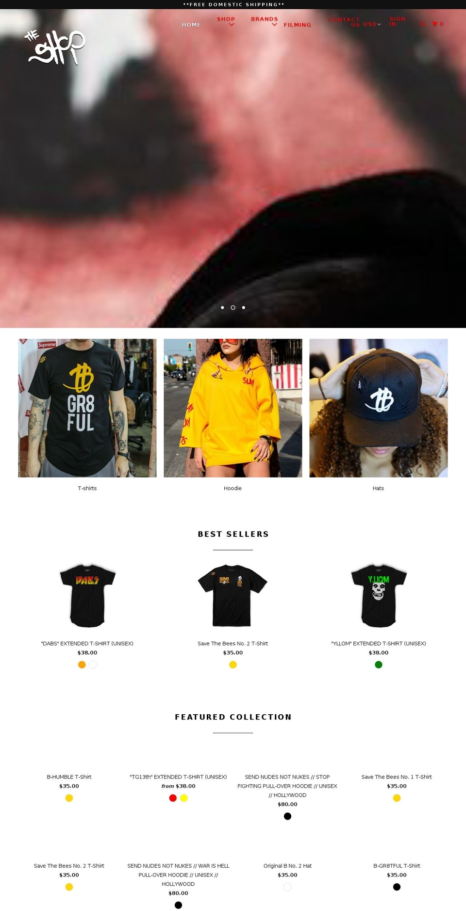 theshoponhollywood.com — Shopify storefront screenshot