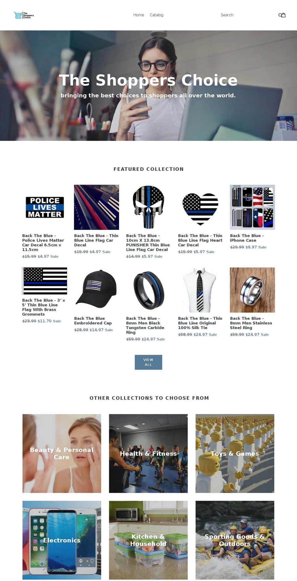 theshopperschoice.com — Shopify storefront screenshot