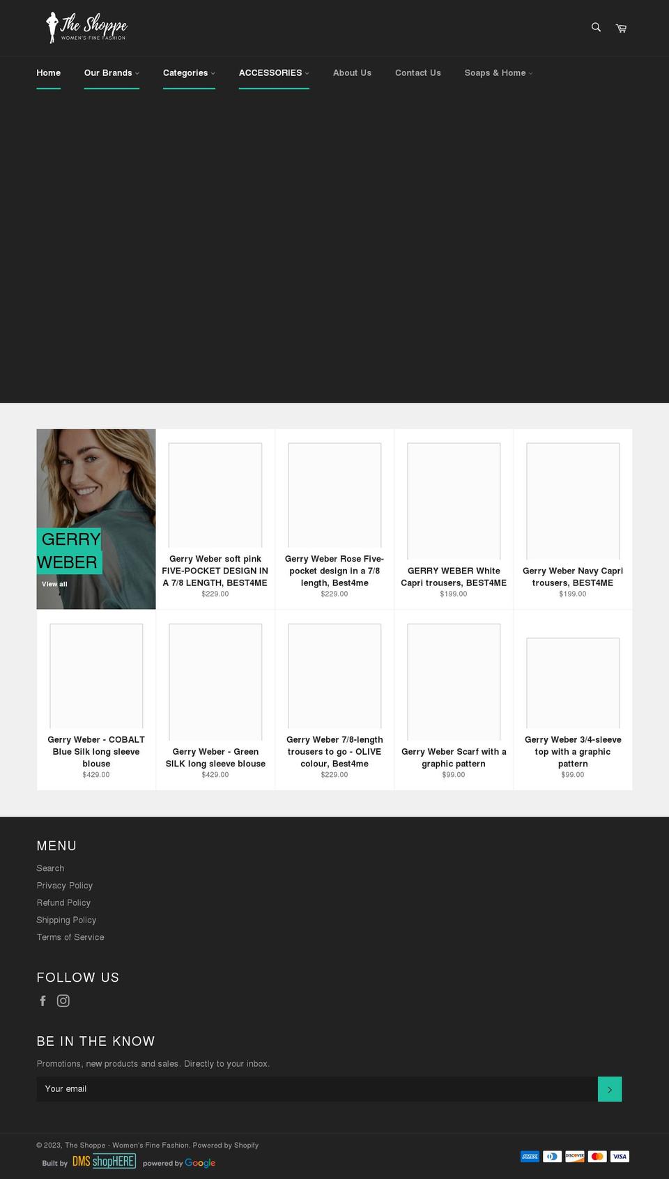 theshoppewomensfinefashion.com shopify website screenshot