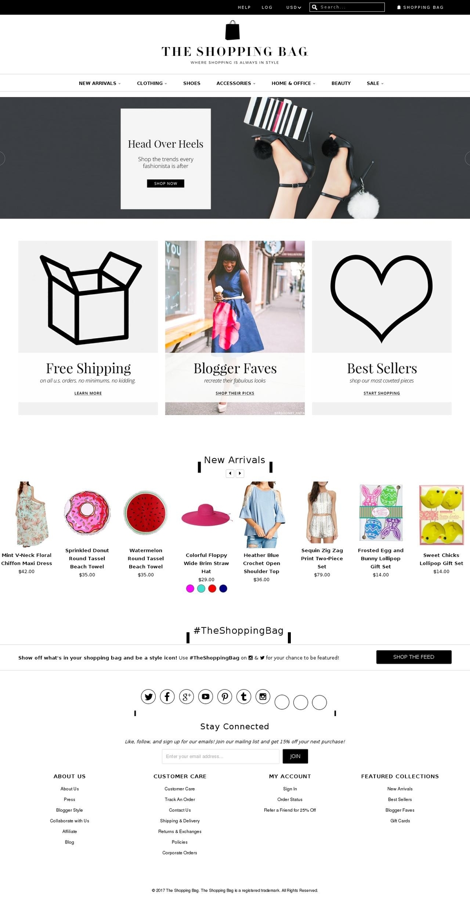 theshoppingbag.com shopify website screenshot