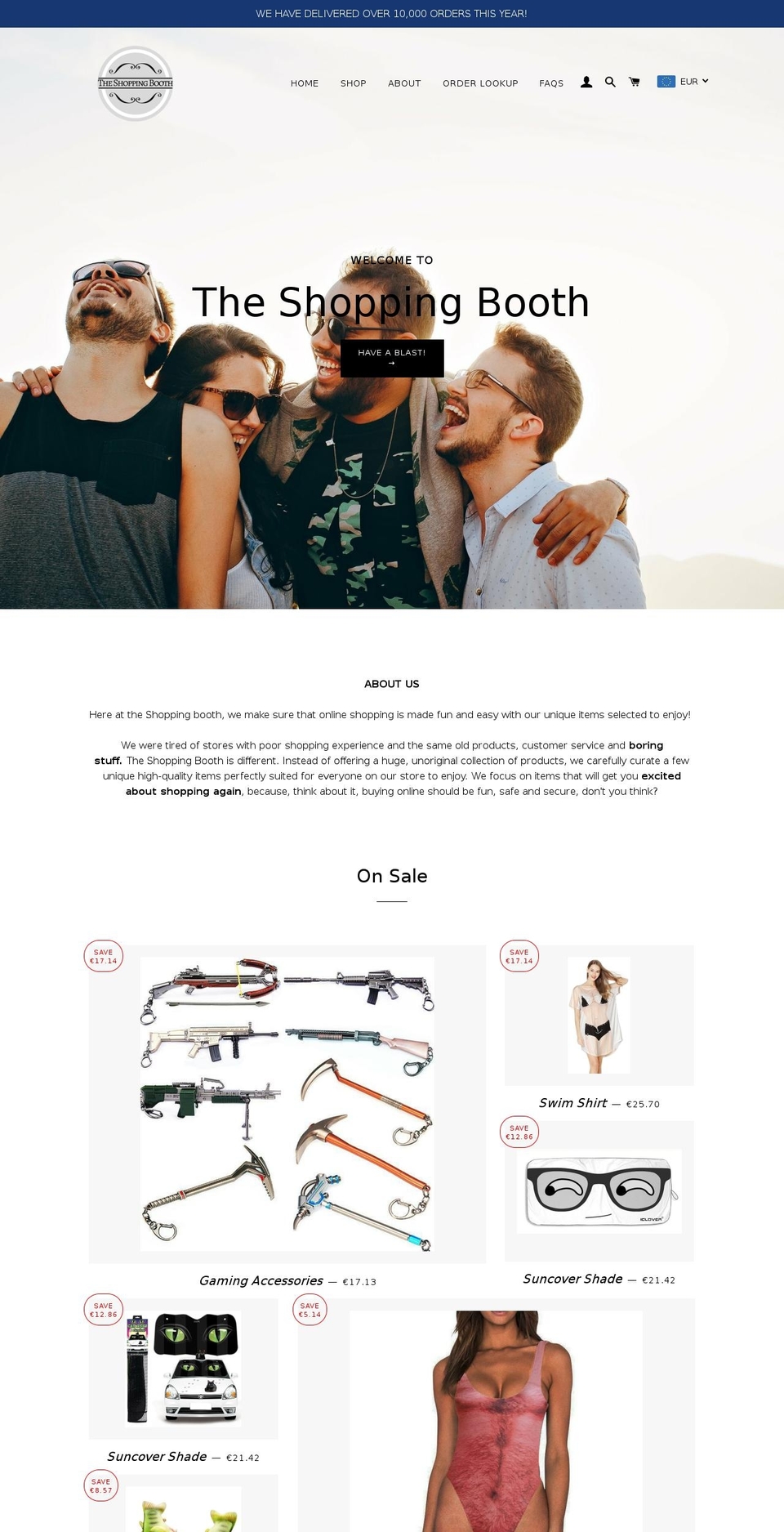 theshoppingbooth.com — Shopify storefront screenshot