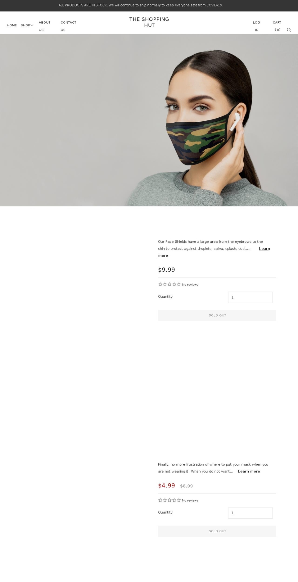 theshoppinghut.com shopify website screenshot