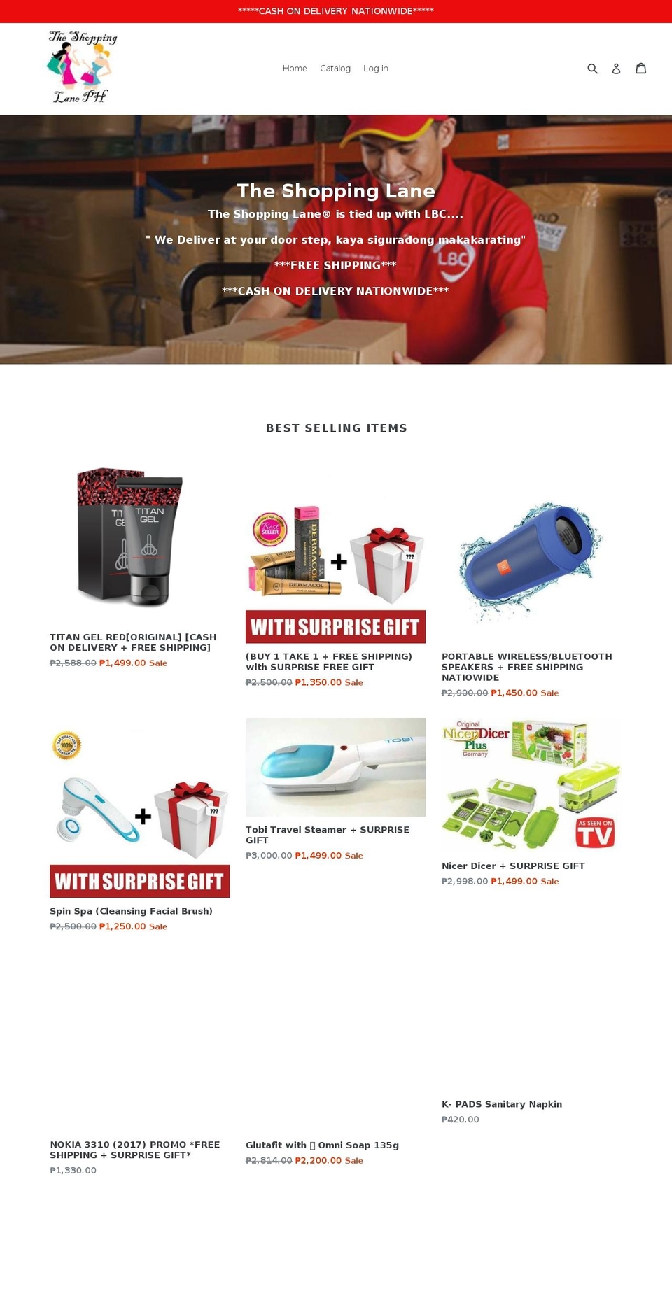 theshoppinglane.com — Shopify storefront screenshot