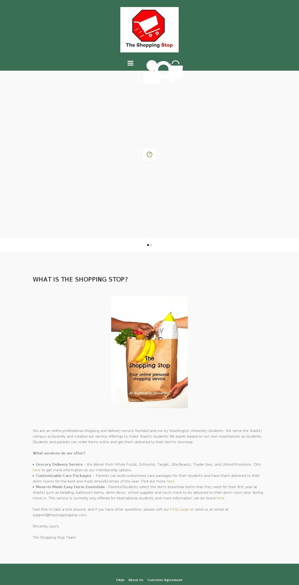 theshoppingstop.com shopify website screenshot