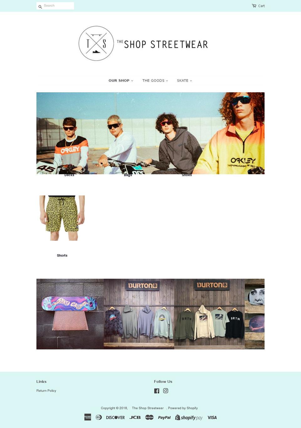 theshopstreetwear.com shopify website screenshot