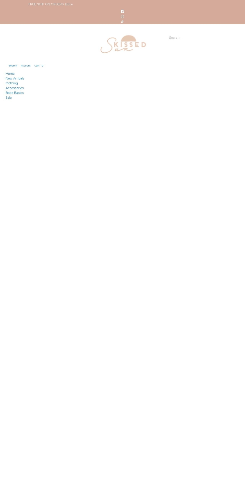 theshopsunkissed.com shopify website screenshot