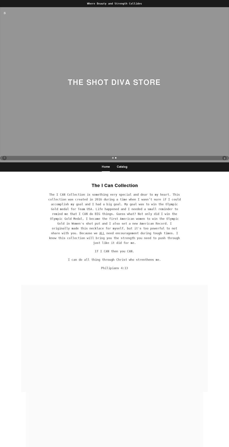 theshotdivastore.com shopify website screenshot