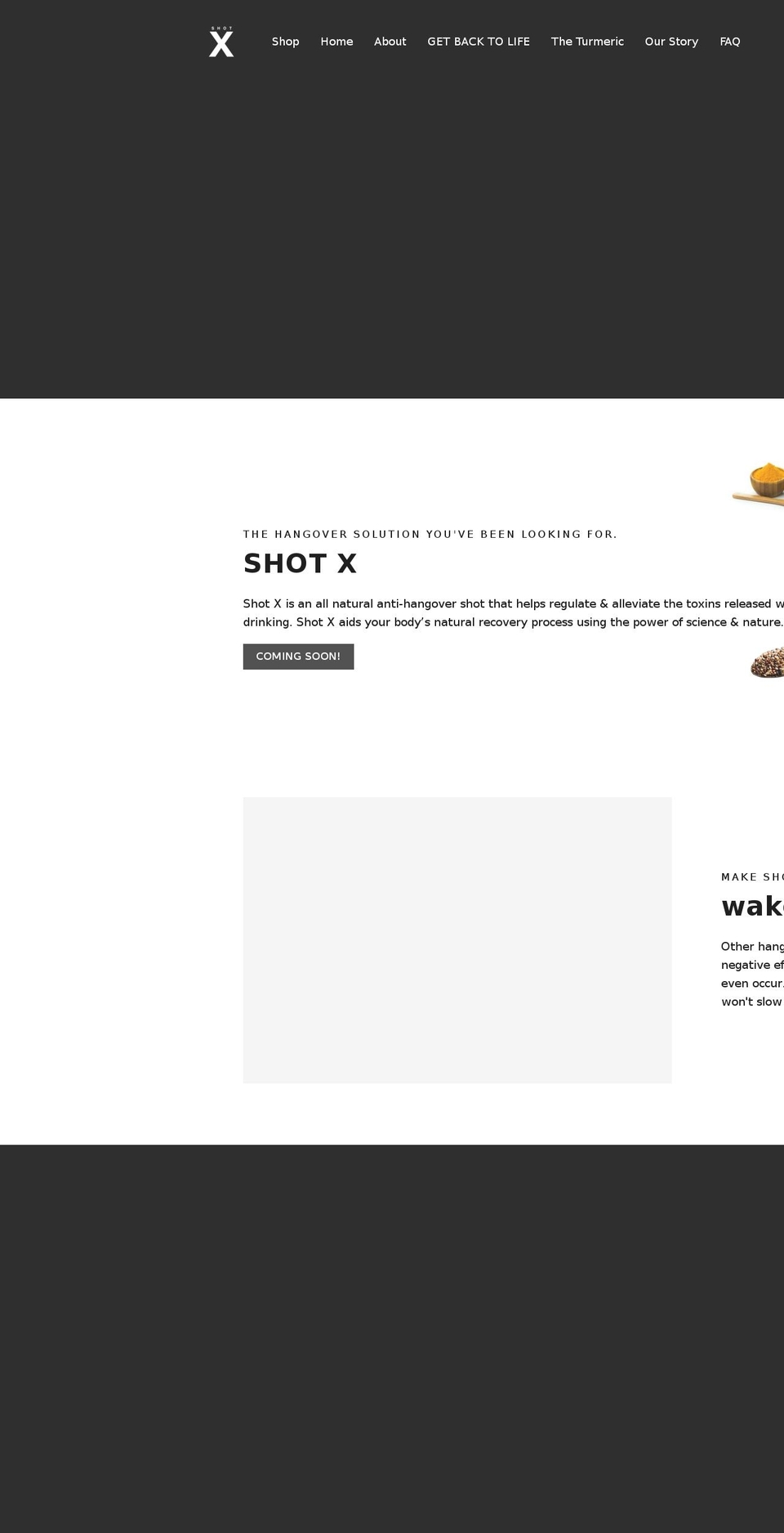 theshotx.com shopify website screenshot
