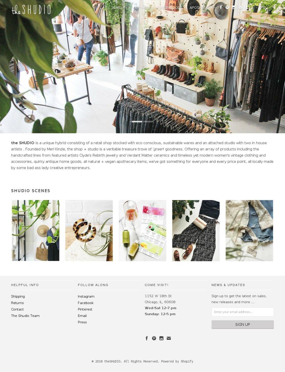 theshudio.co shopify website screenshot