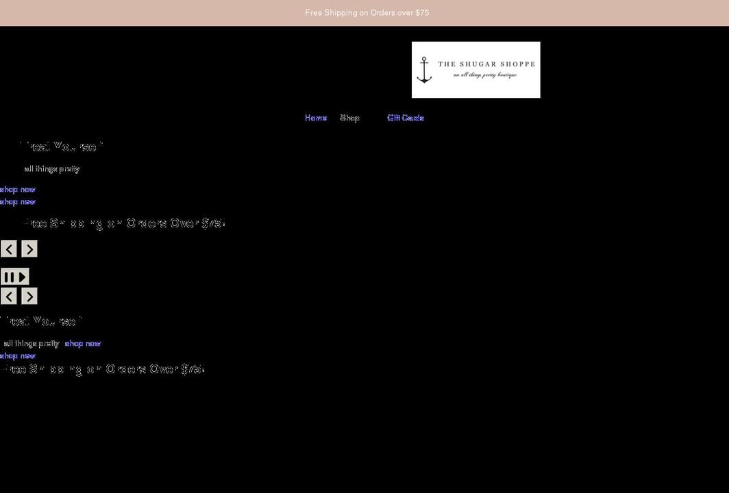 theshugarshoppe.com shopify website screenshot