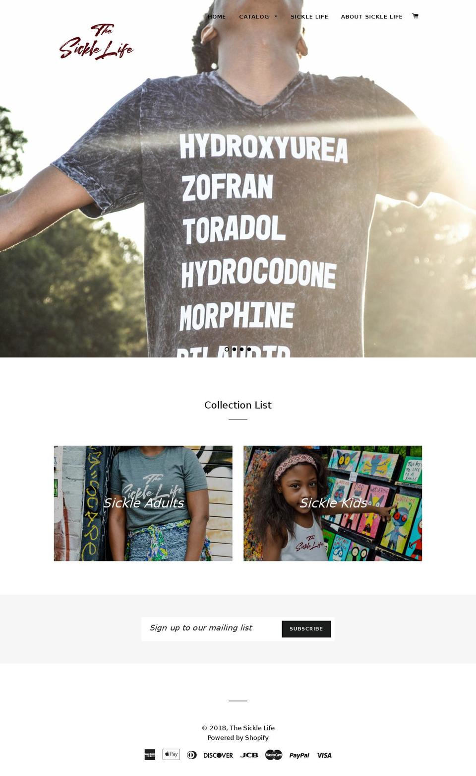 thesicklelife.com — Shopify storefront screenshot