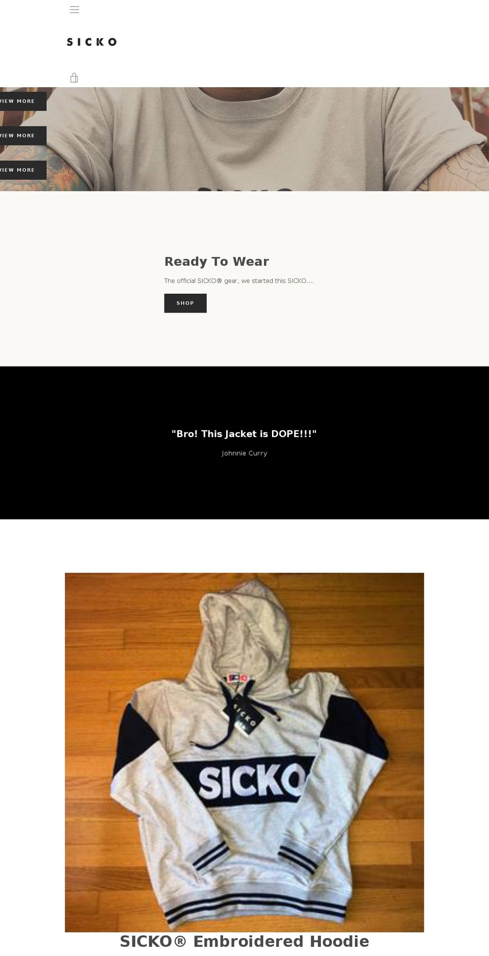 thesicko.com — Shopify storefront screenshot