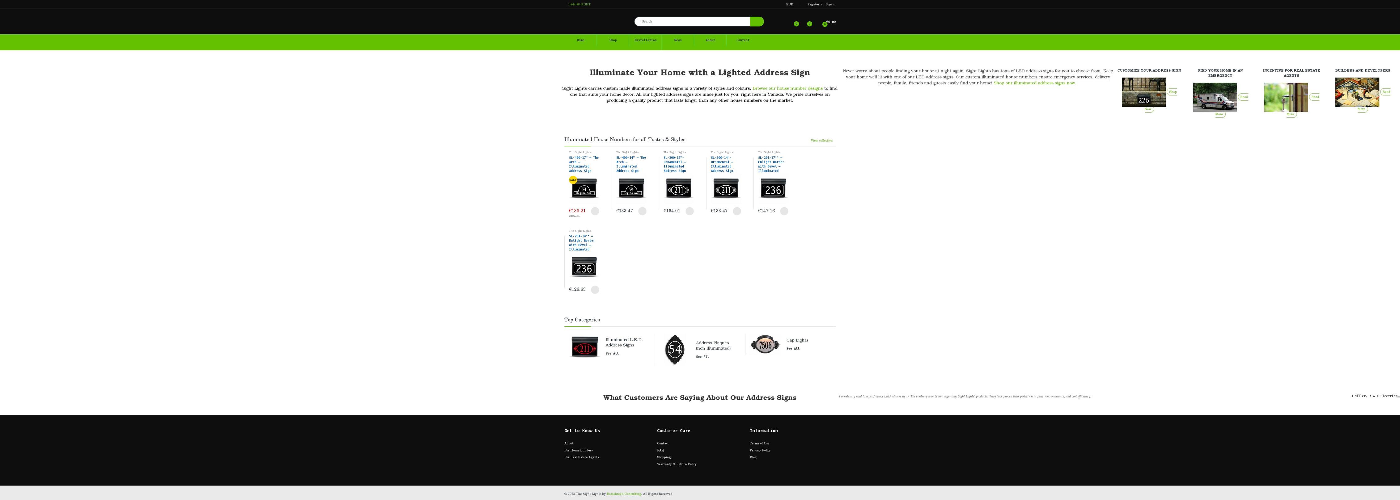 thesightlights.com shopify website screenshot