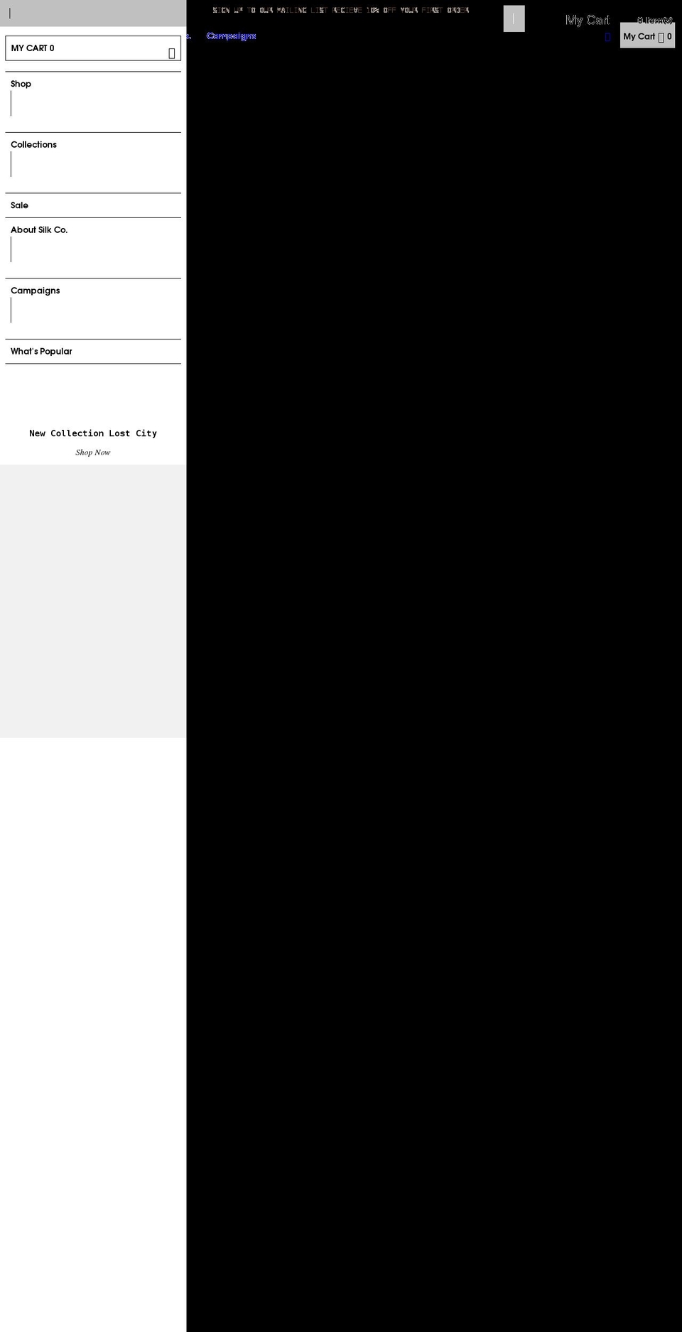 thesilkco.com shopify website screenshot