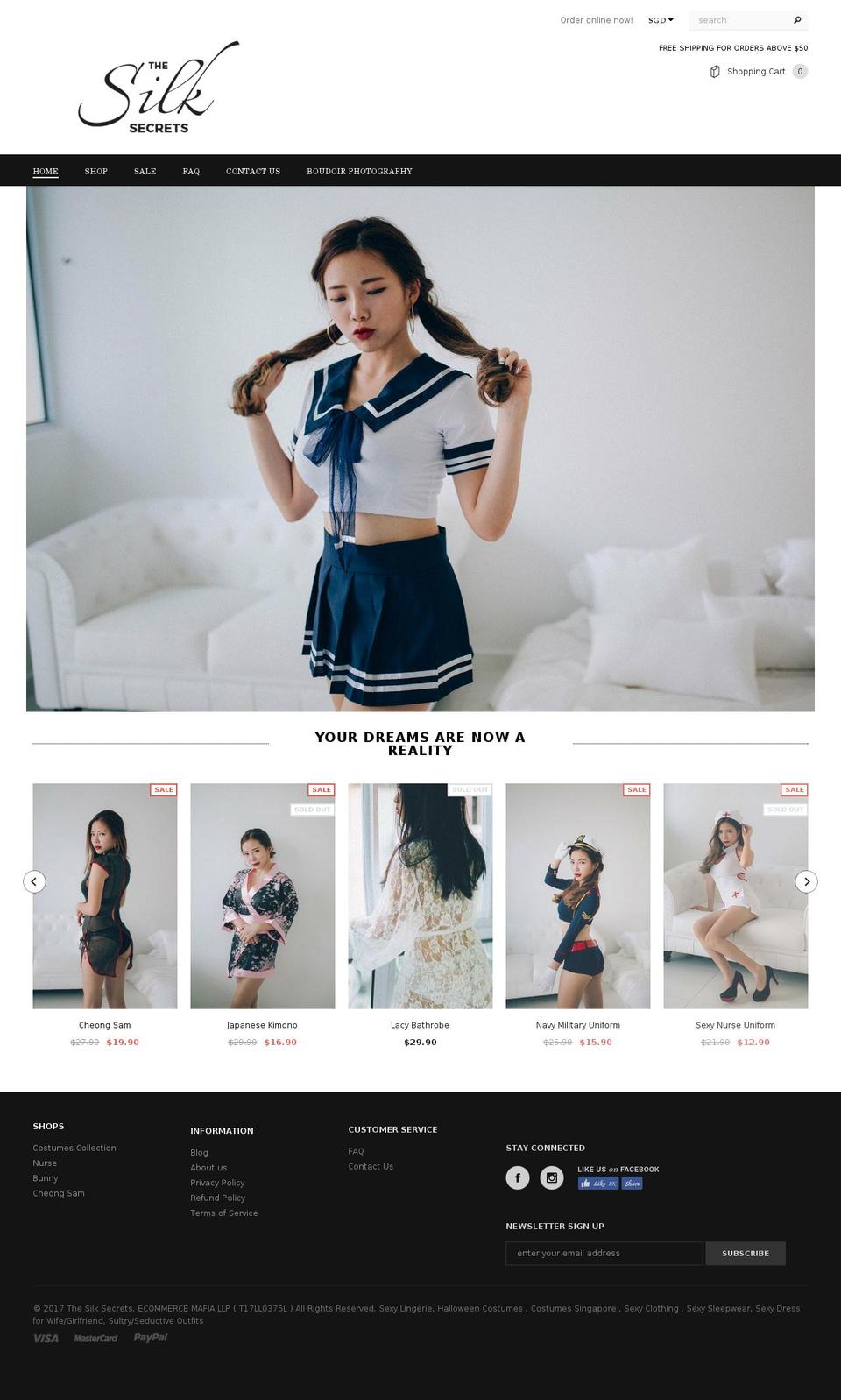thesilksecrets.com shopify website screenshot