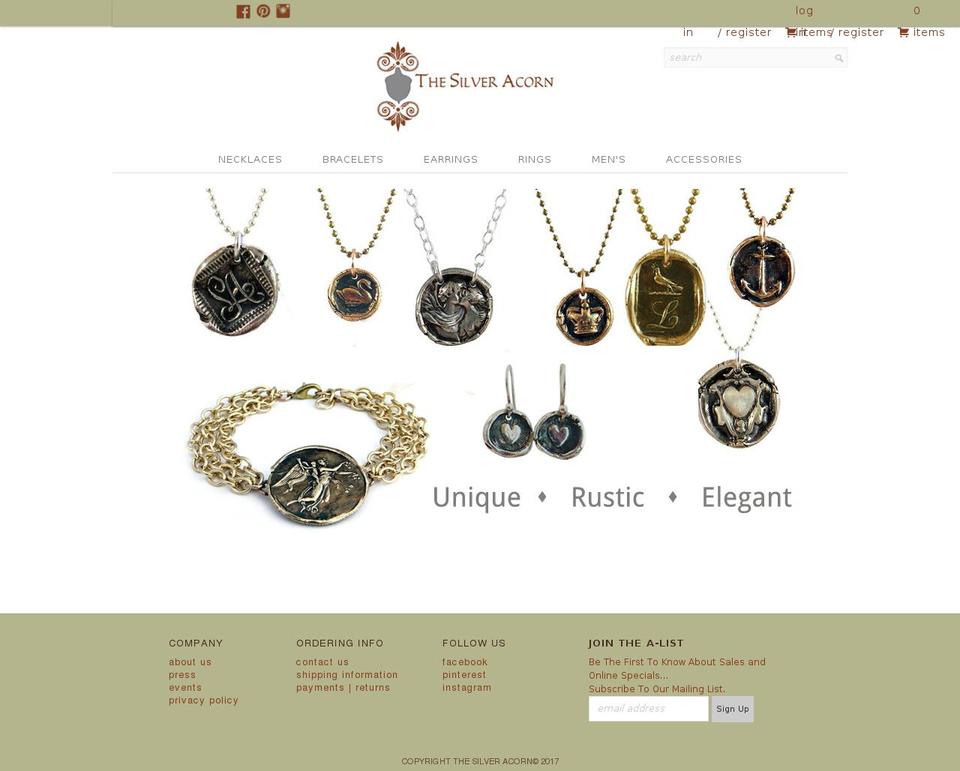 thesilveracorn.com shopify website screenshot